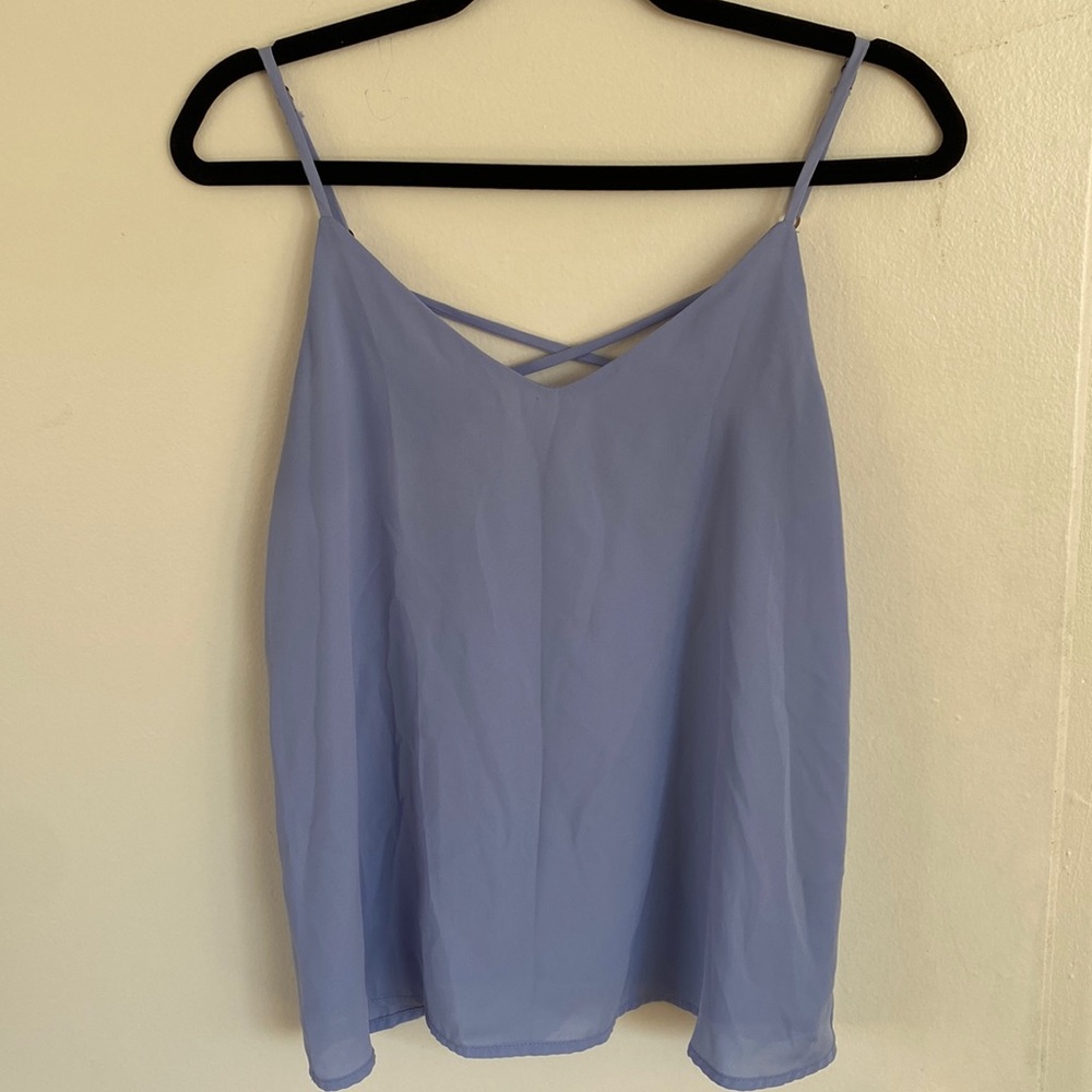 Blue/Purple cross cross back tank